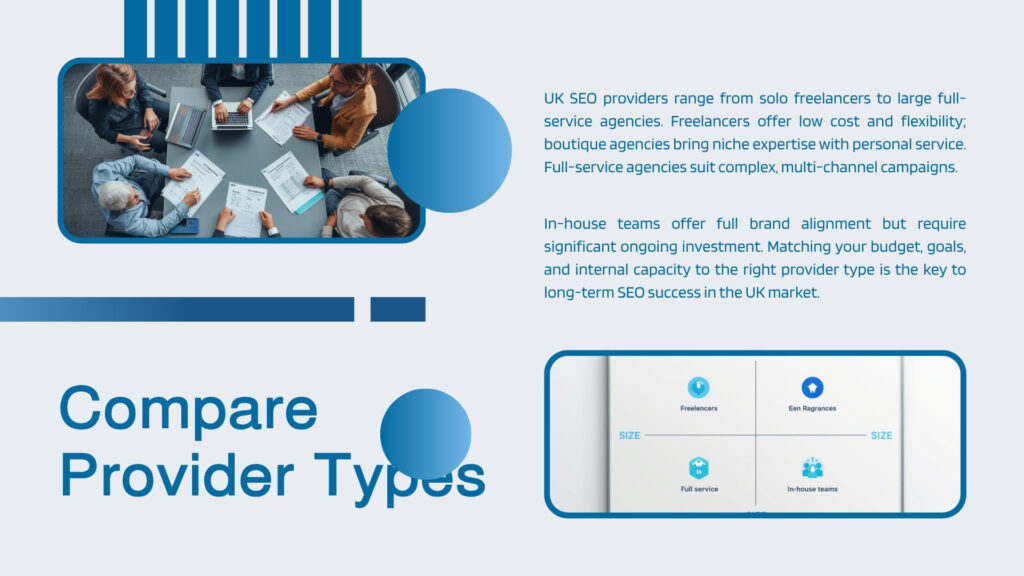 Types of SEO firms in the UK