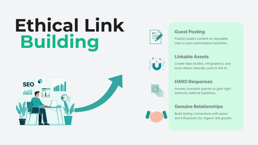 Ethical link earning and digital PR planning