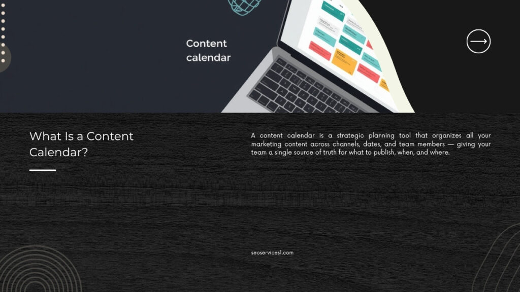 Content calendar overview