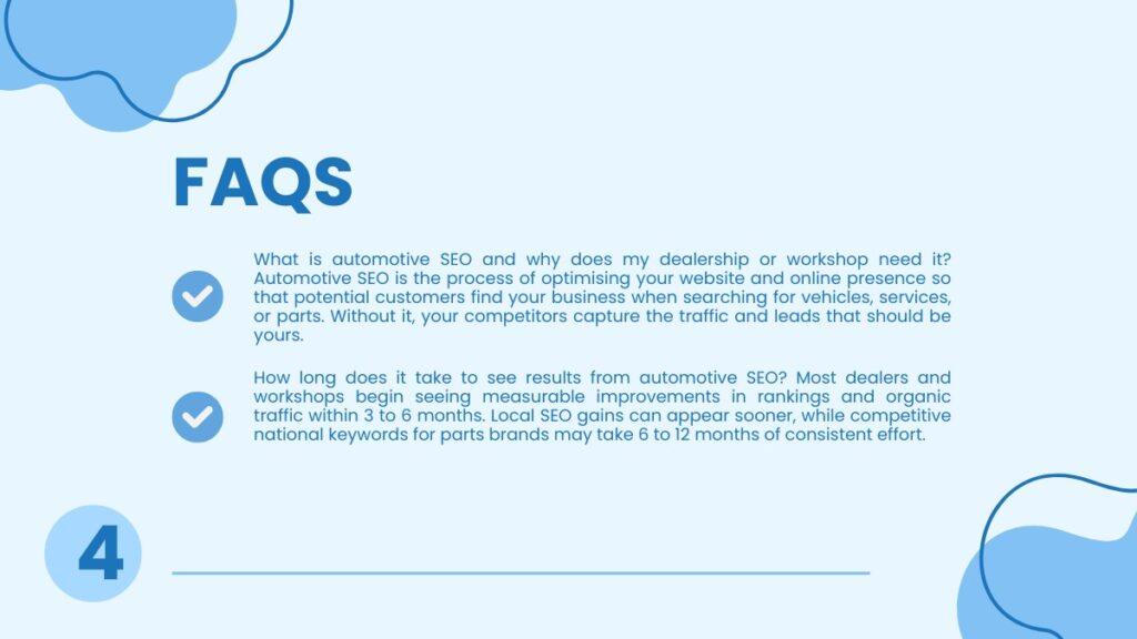 Automotive SEO frameworks by business model
